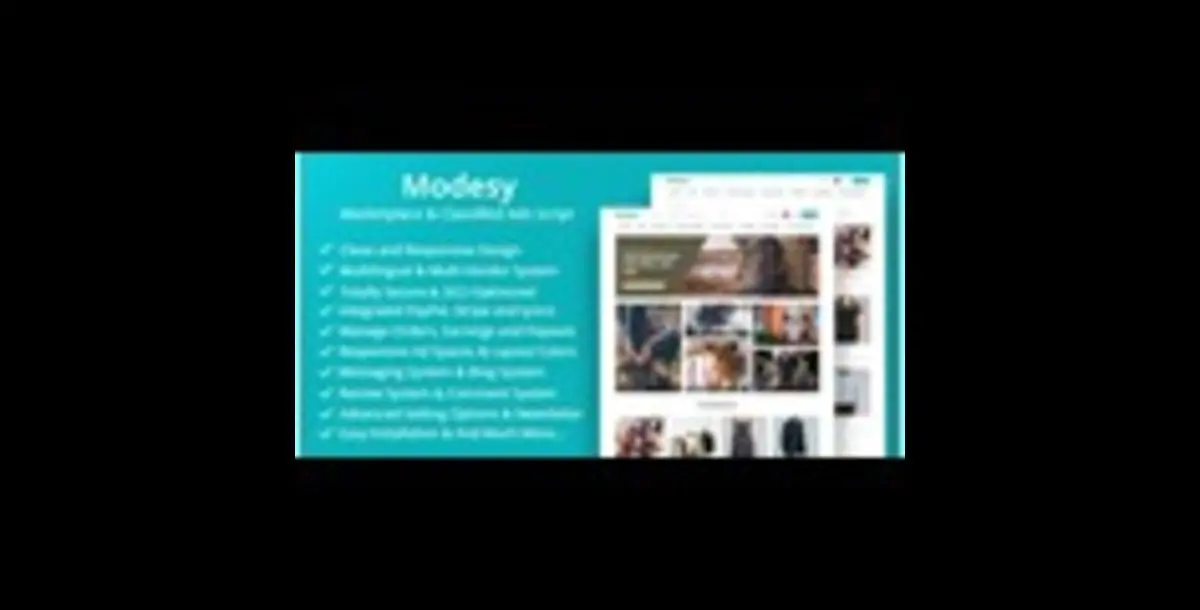 Modesty - Marketplace & Classified Ads Script And Addon