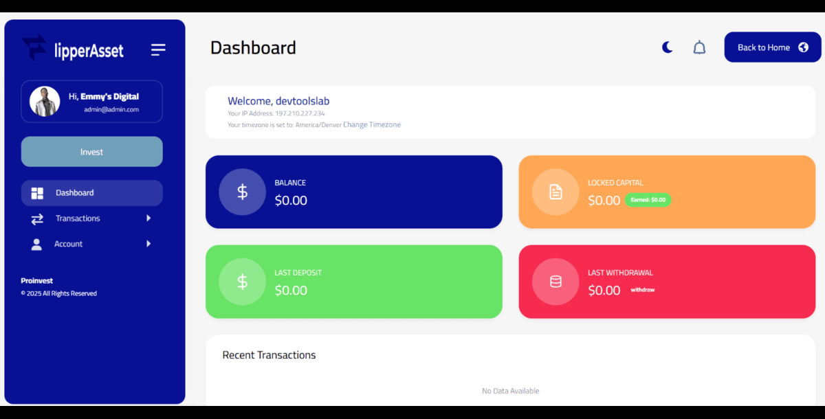 ProInvest - Professional Investment Management System